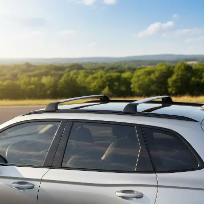 Aerodynamic crossbar system on a modern vehicle for fuel efficiency